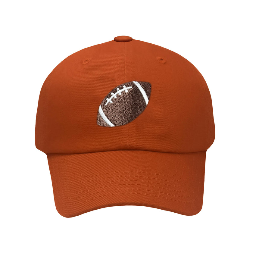 Orange Football Bow Baseball Hat (Baby/Toddler, Youth)