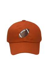 Orange Football Bow Baseball Hat (Baby/Toddler, Youth)
