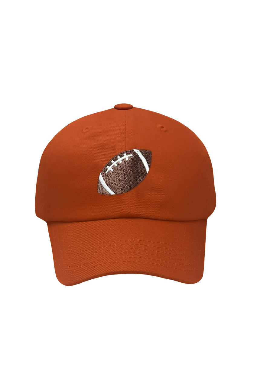 Orange Football Bow Baseball Hat (Baby/Toddler, Youth)