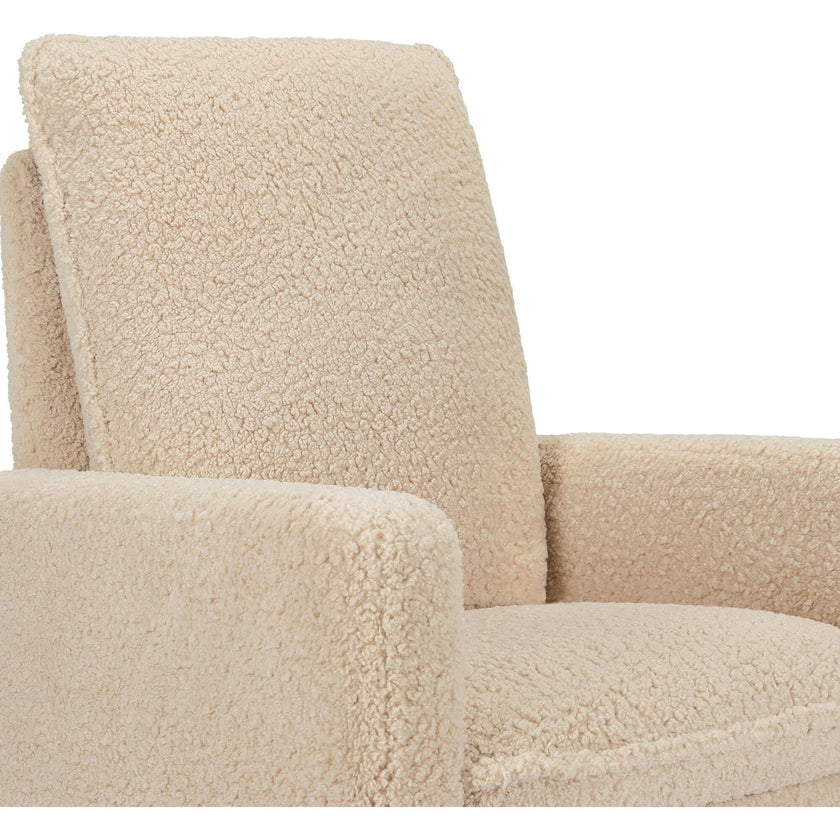 Cali Pillowback Shearling Swivel Glider