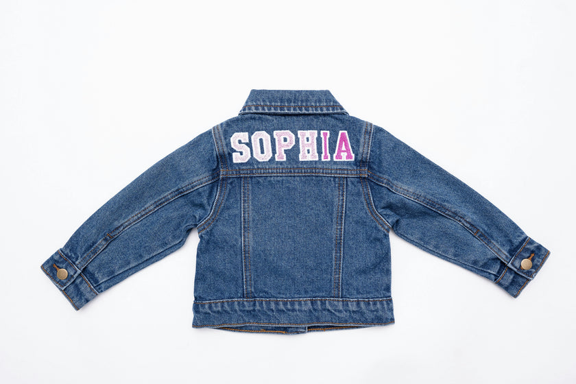 Custom Embroidered Washed Denim Jacket