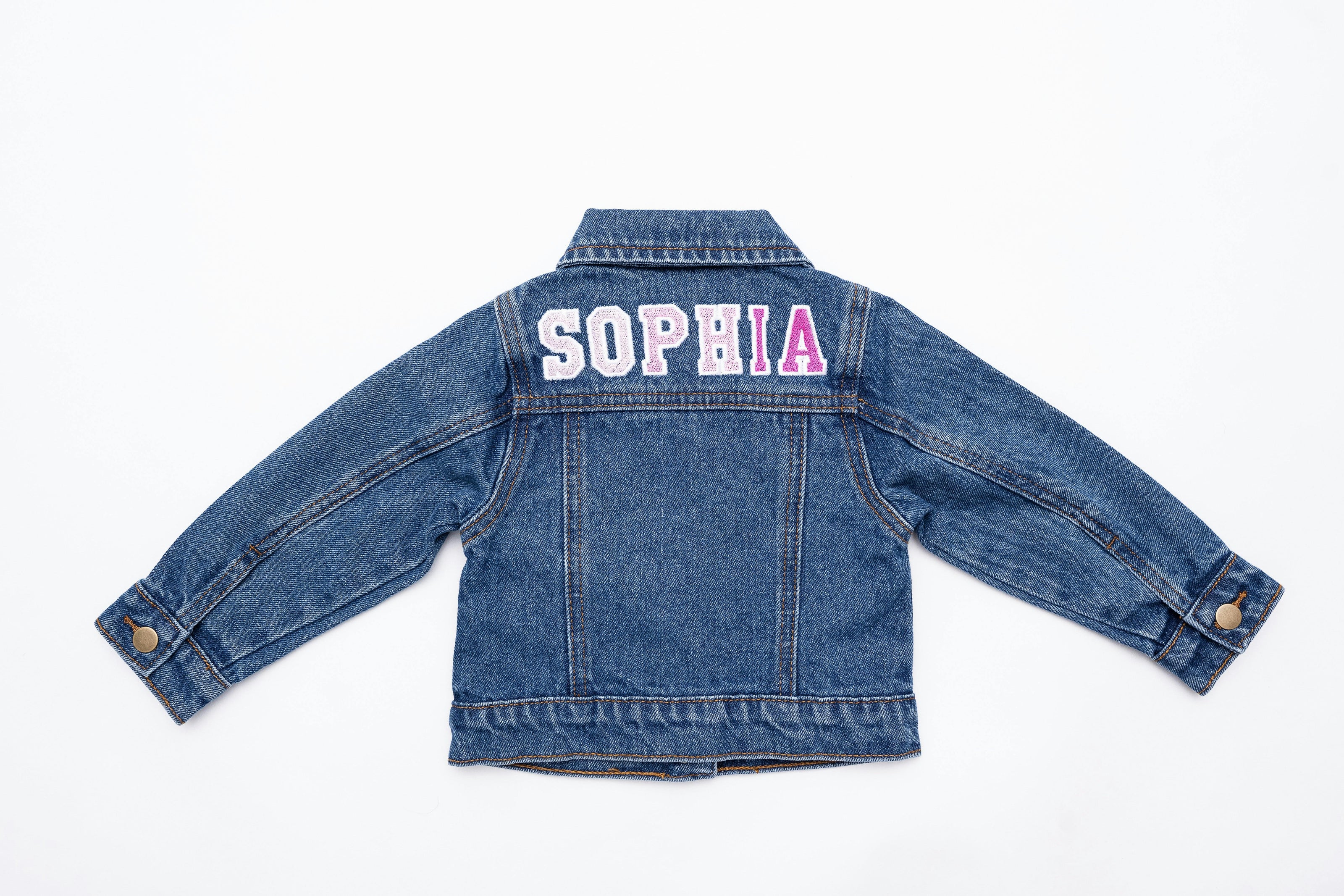 Custom Embroidered Washed Denim Jacket