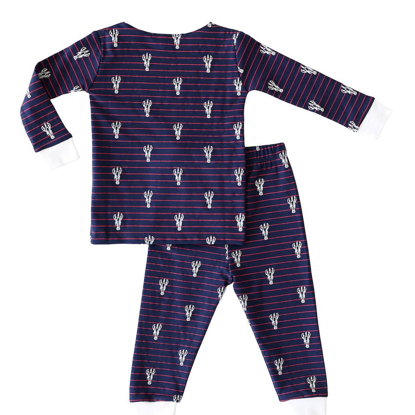 Lobster Stripe 2-Piece Pajama