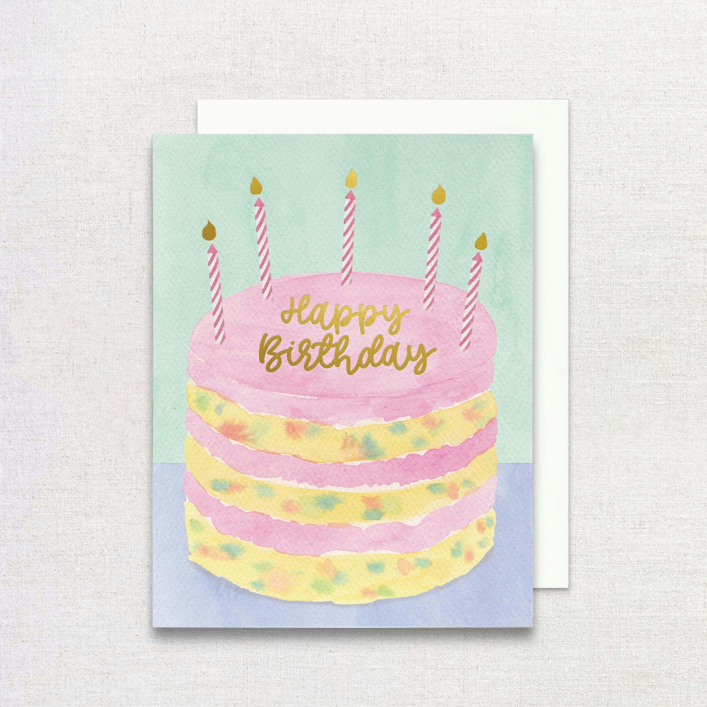 Sprinkle Cake Birthday Greeting Card