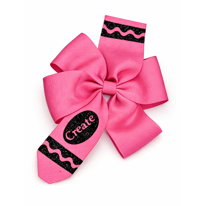 Crayon Back-to-School Hair Bow