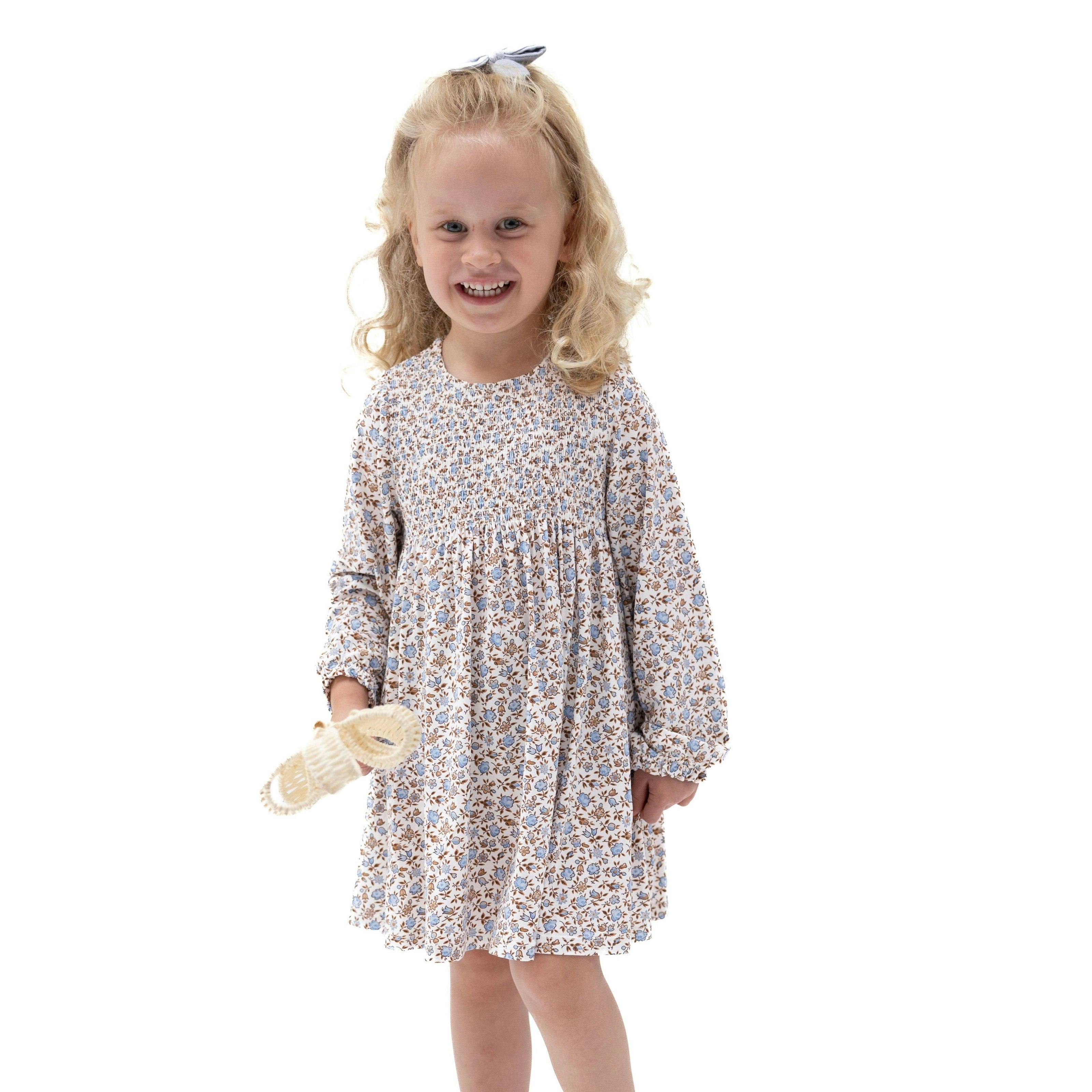 Hazel Floral - Caitlyn Smocked Bodice Dress and Bloomer