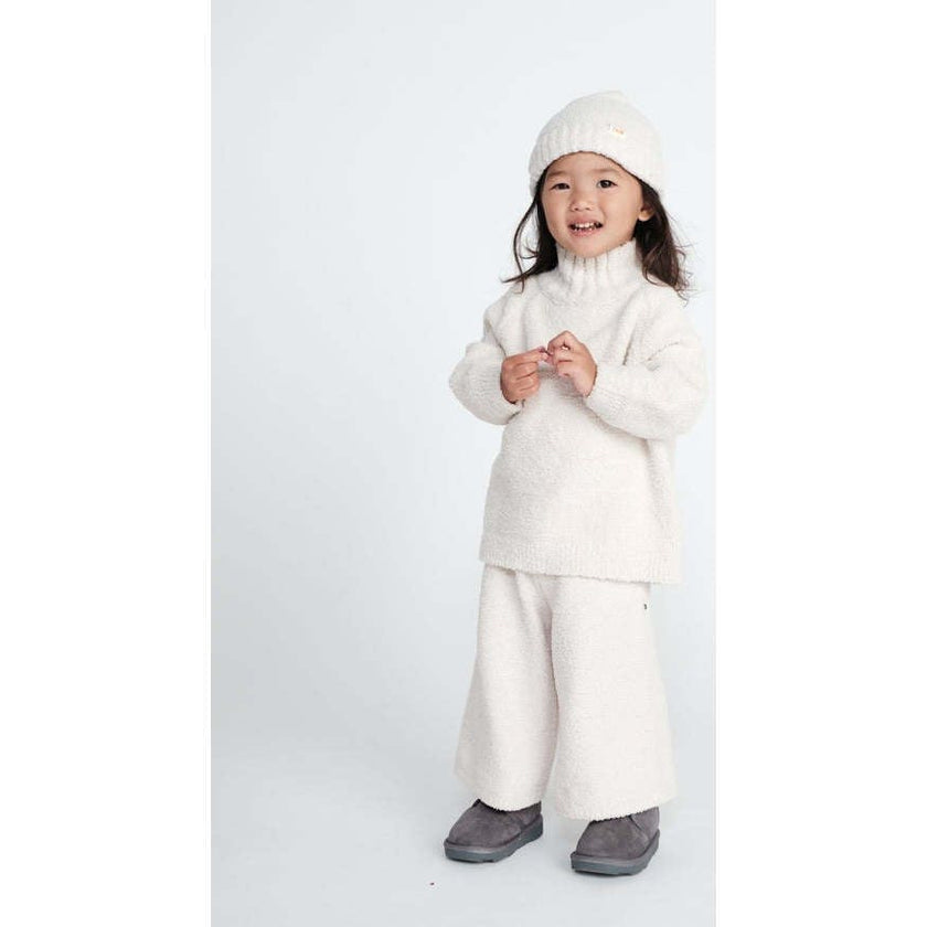 Baby Girls Fuzzy Wide Leg Relaxed Fit Pants