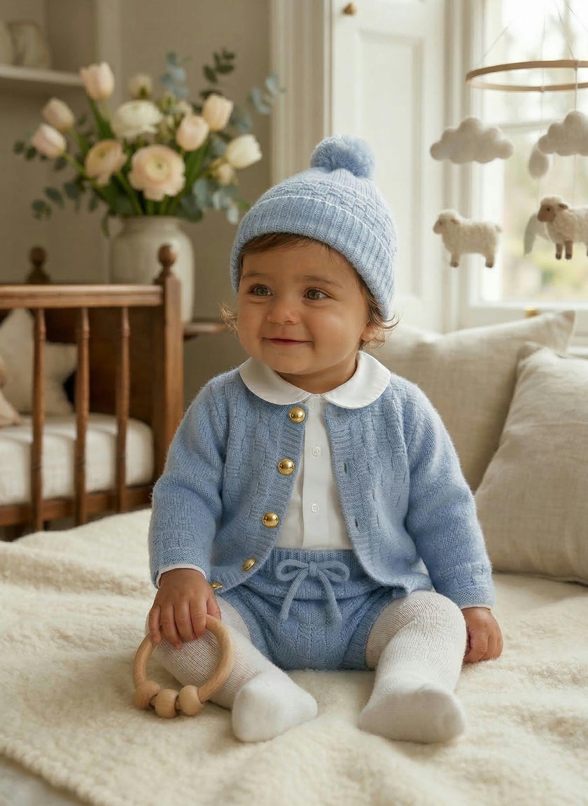 The Aspen Cashmere Baby Gift Set | Sky