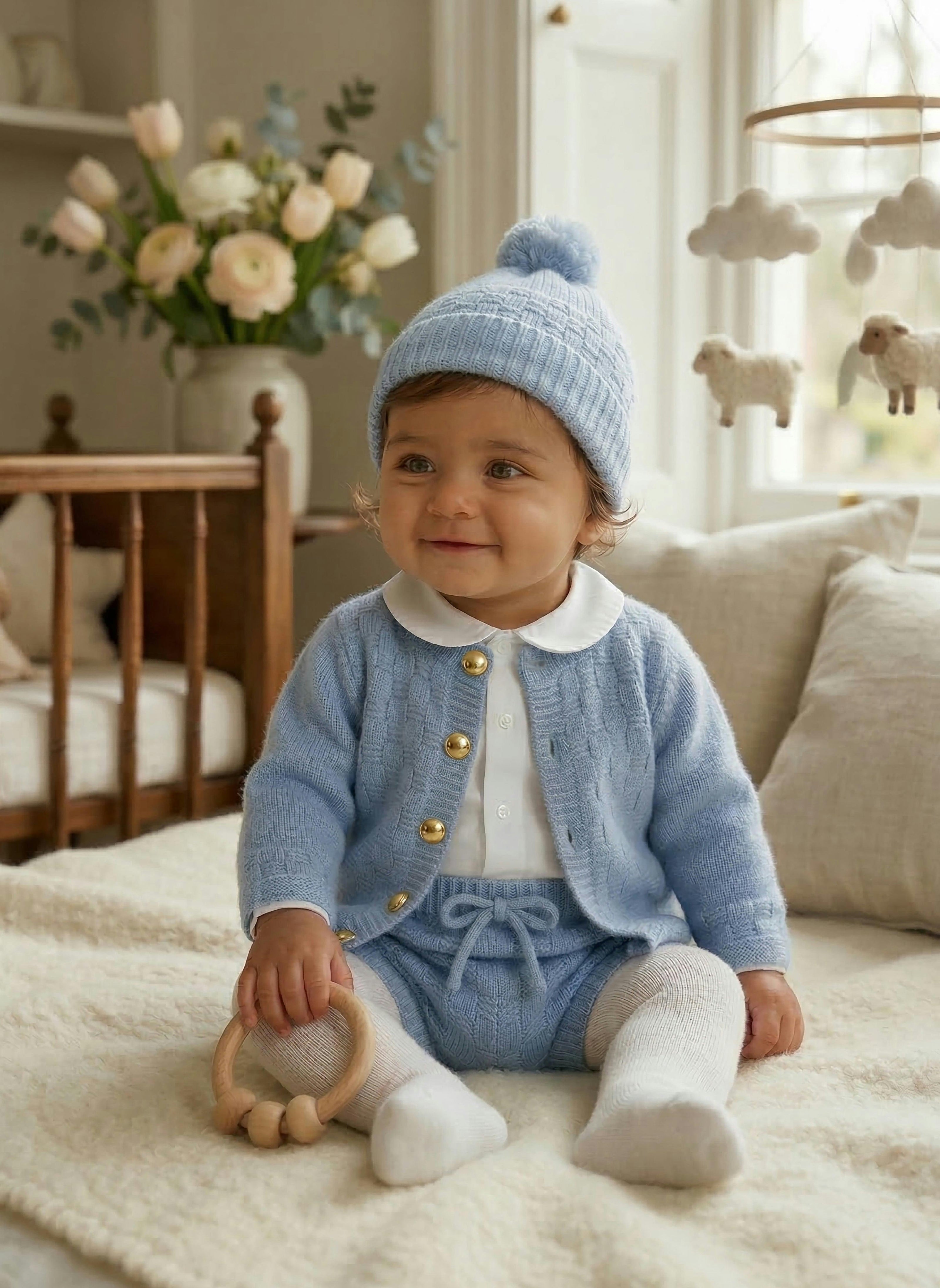 THE ASPEN CASHMERE CARDIGAN | SKY BLUE
