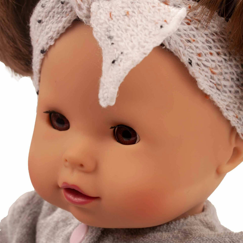 Maxy Muffin Popsicle - 16.5" Soft Baby Doll with Brown Hair to Wash & Style