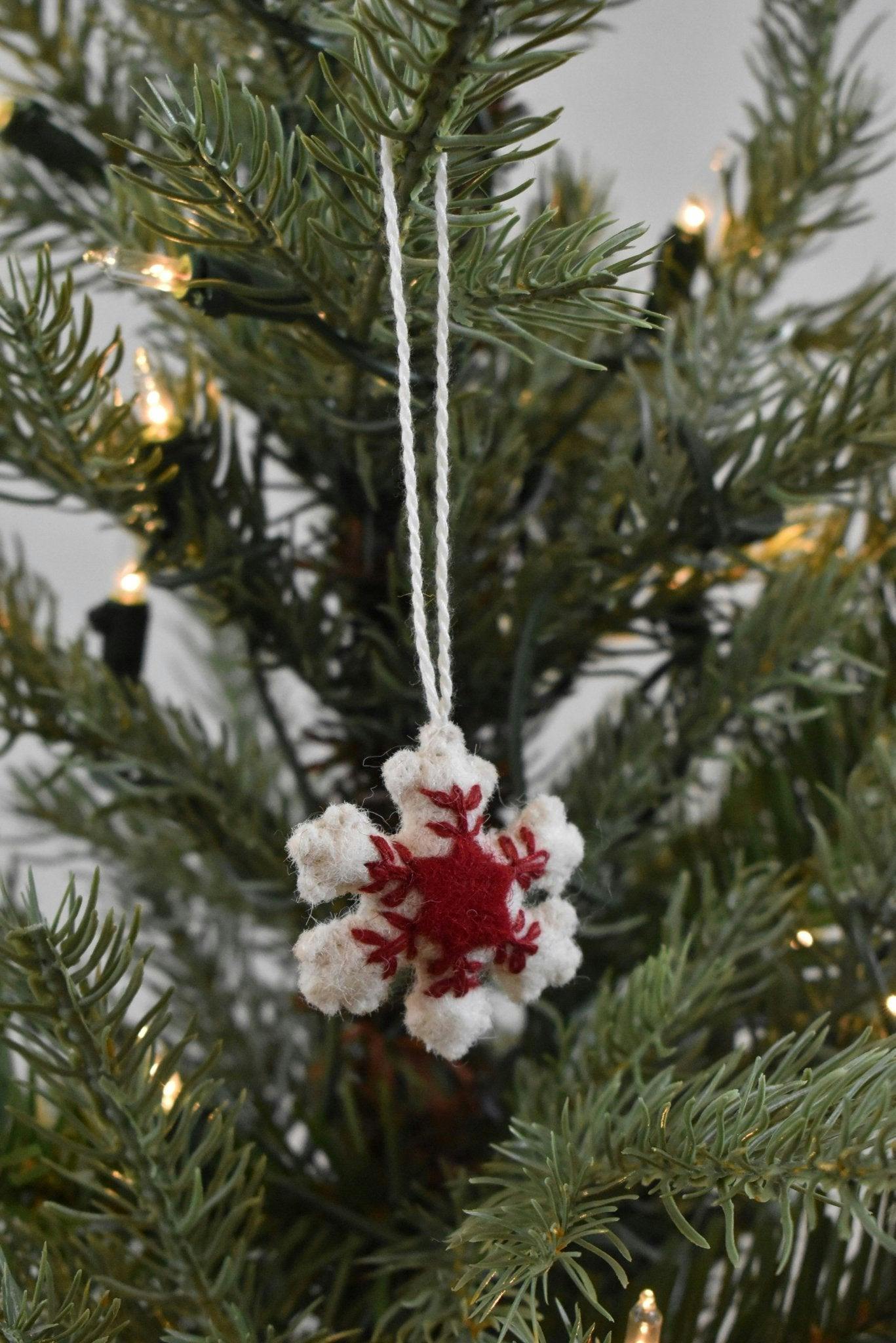 24 Piece Set- Iconic Christmas Mini Tabletop Tree Set- Hand Felted Wool