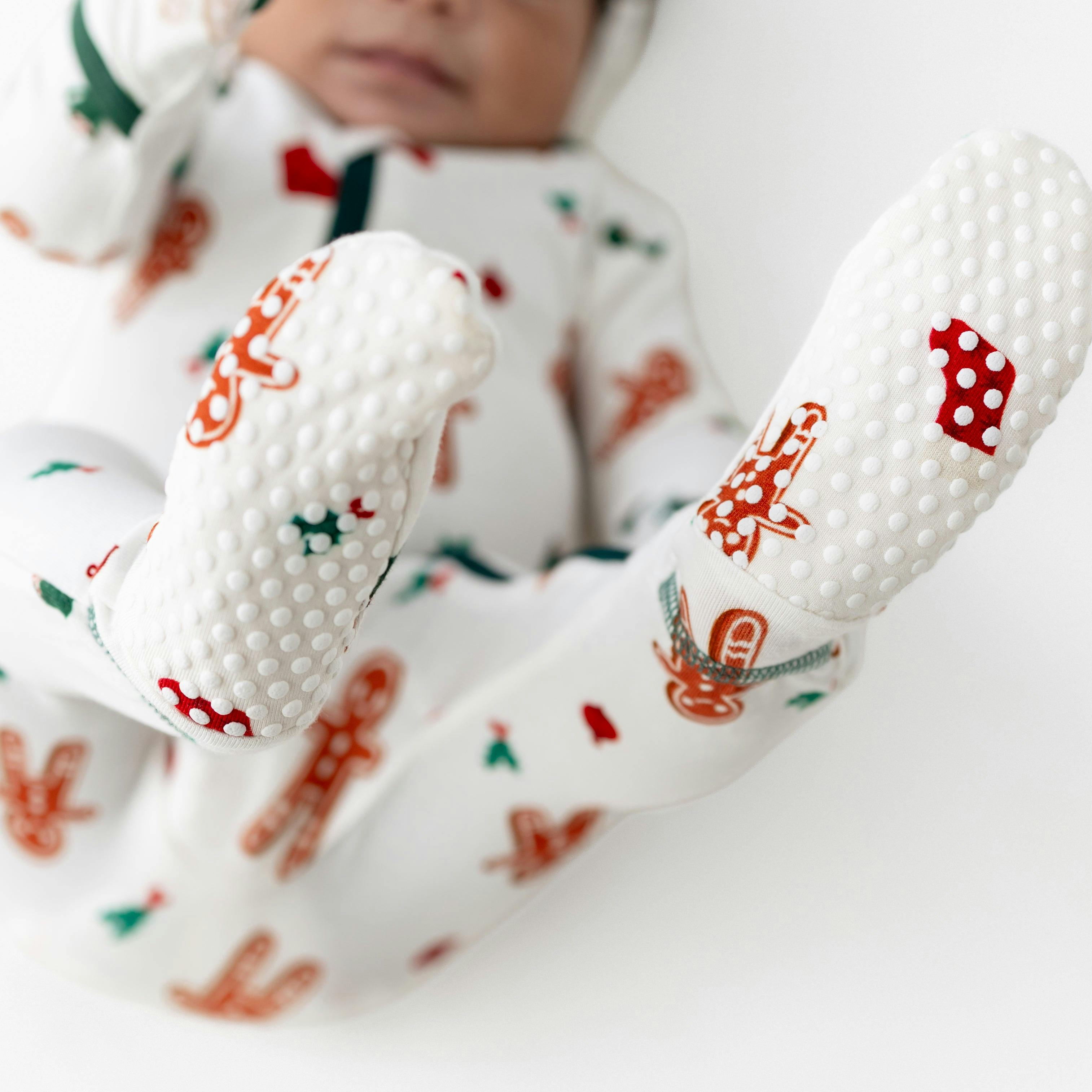 Gingerbread Men Zippered Footie