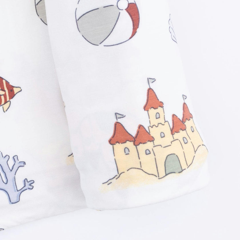 Sunny Sandcastles - Swaddle Blanket
