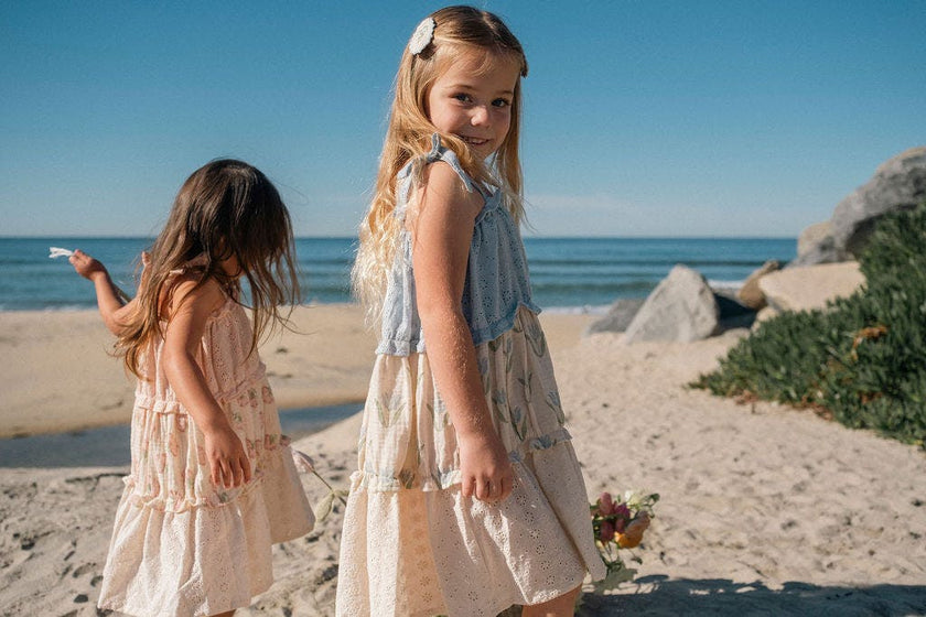 Amber Dress in Blue Tulip
