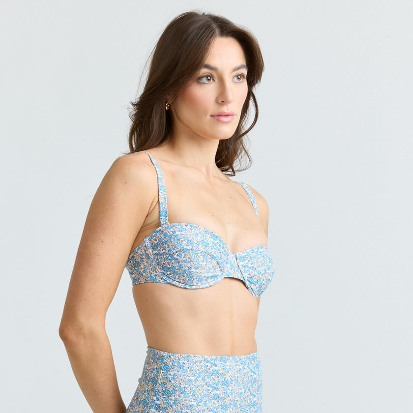 women's original slate floral bikini top
