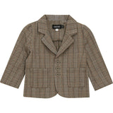 Woven Plaid Blazer Beige