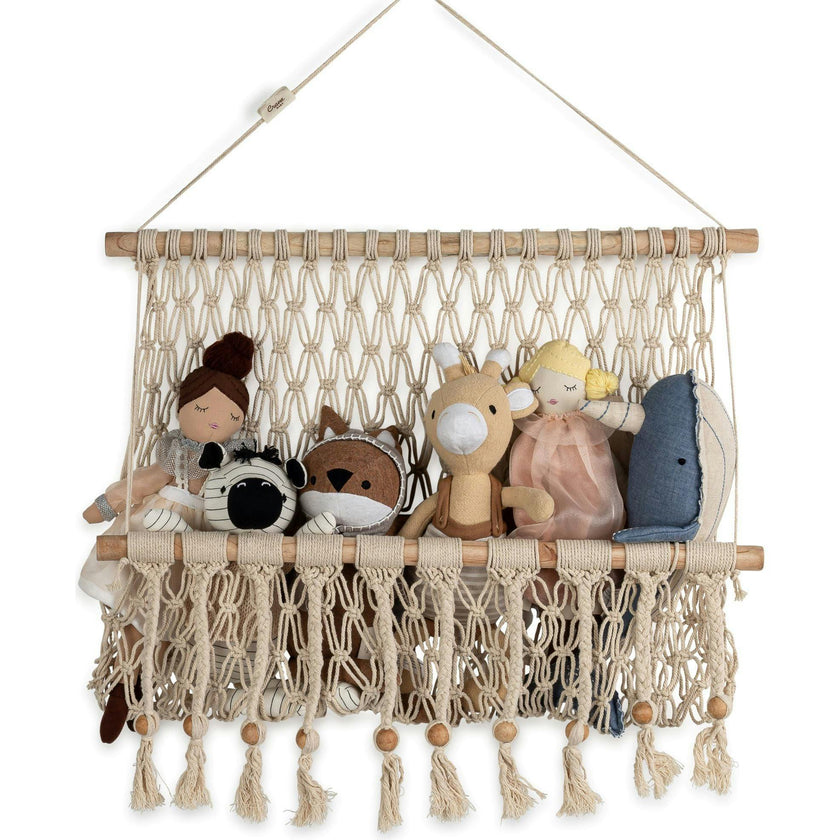 Willow Macrame Storage Wall Decor