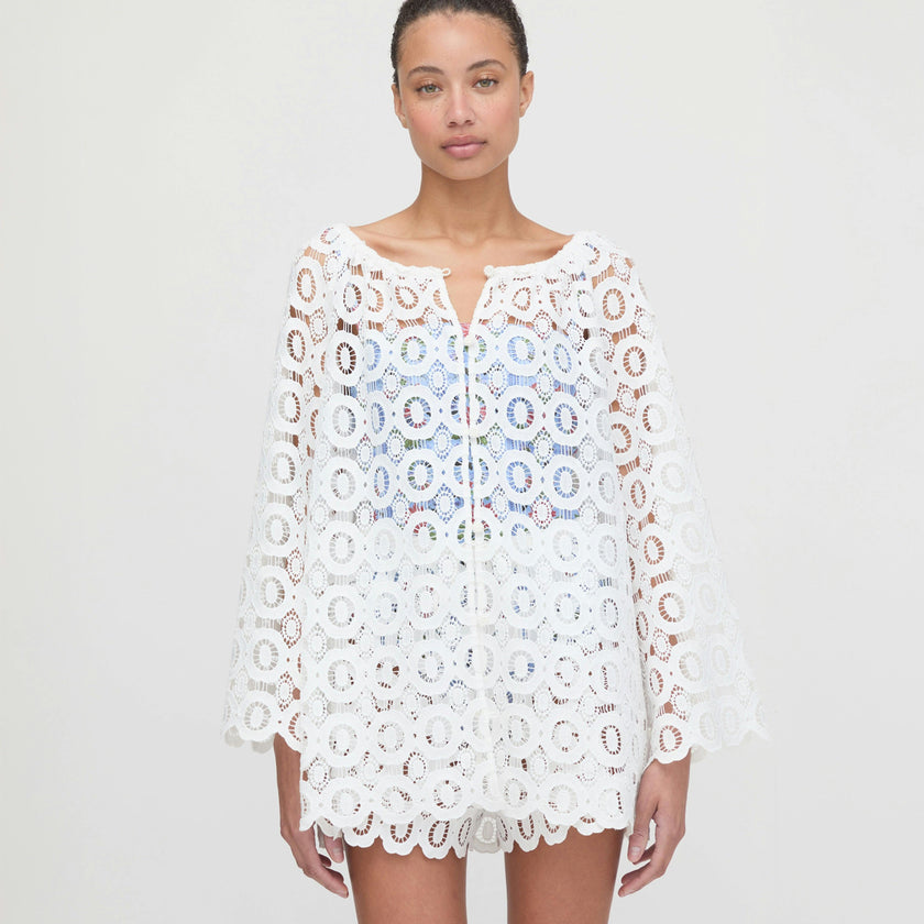 The Enella Tunic - White Broderie