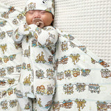 Milk & Cookies Original Bamboo Swaddle & Beanie Set