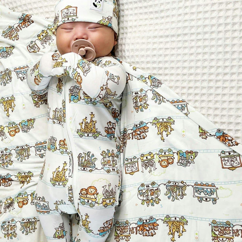 Milk & Cookies Original Bamboo Swaddle & Beanie Set