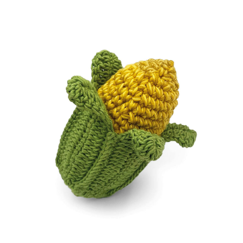 Chicken & Corn Gift Box 🌽🐓 100% organic cotton crochet rattles
