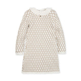 Organic Ruffle Collar Sweater Dress