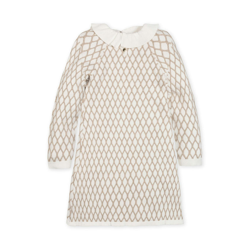 Organic Ruffle Collar Sweater Dress