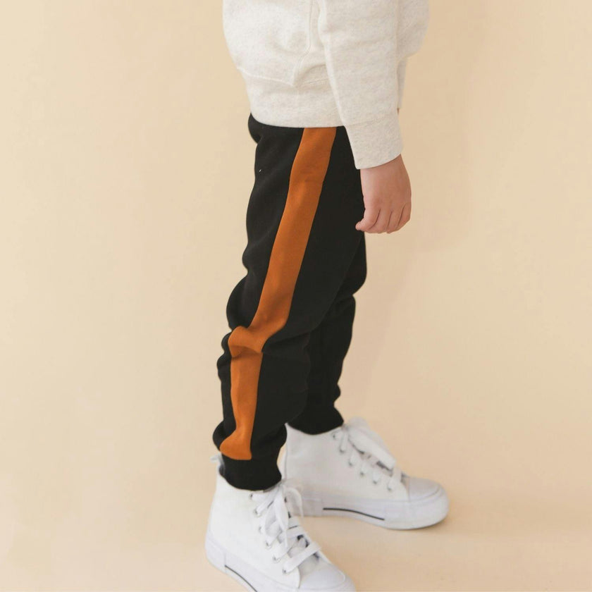 Black and Orange Striped Jogger