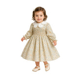 Cream & Cornflower Smocked Dress