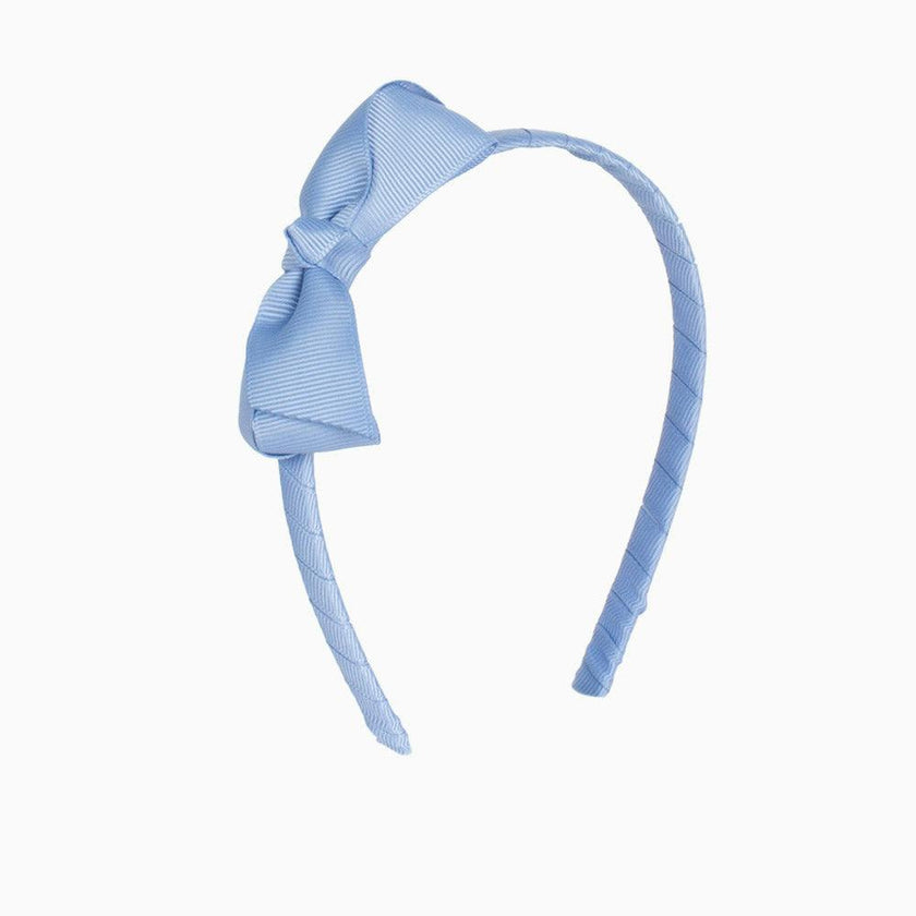 Pretty Bow Alice Band in French Blue
