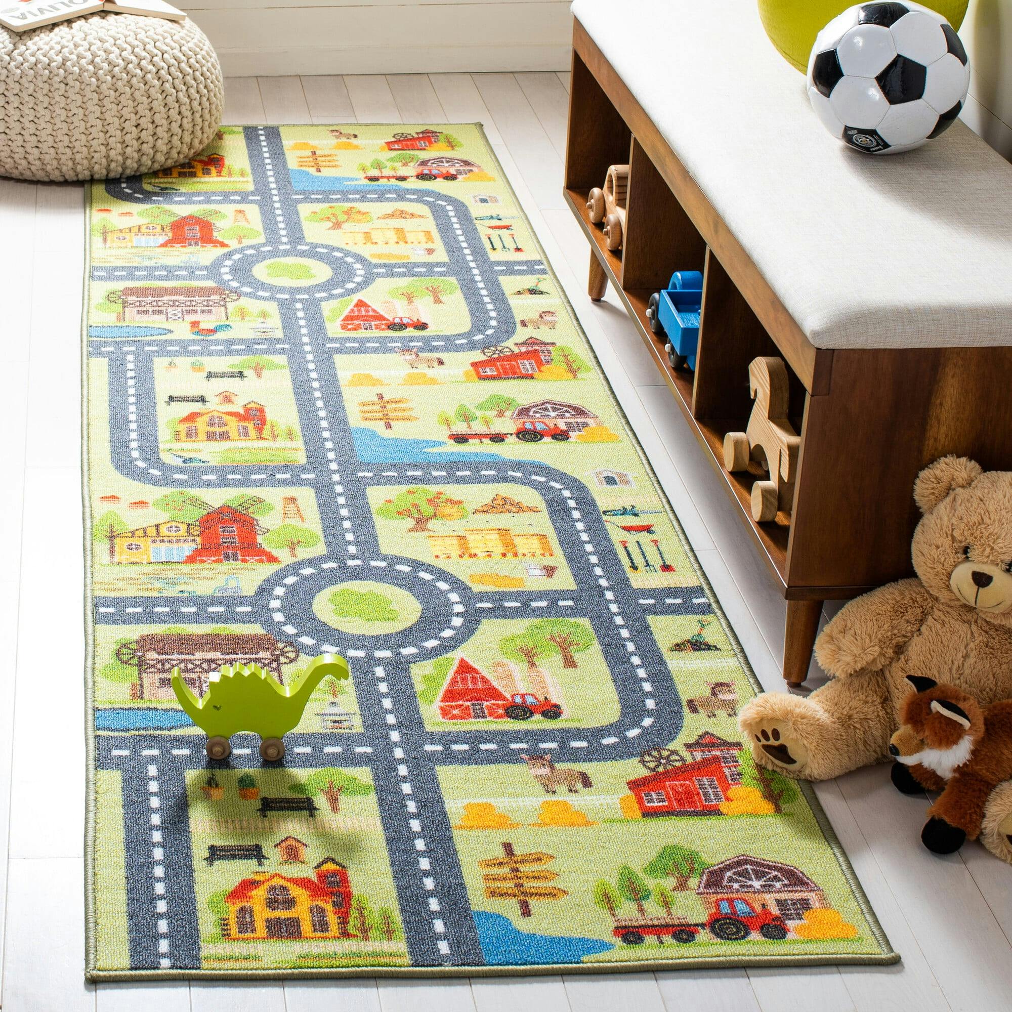 Kids Playhouse Journey Rug, Green