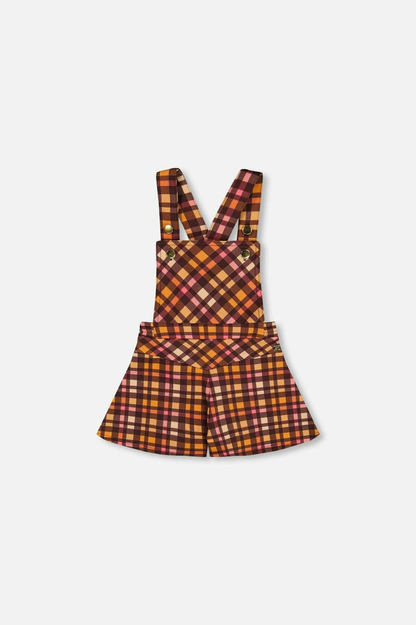 Milano Checketed Sleeveless Shortall