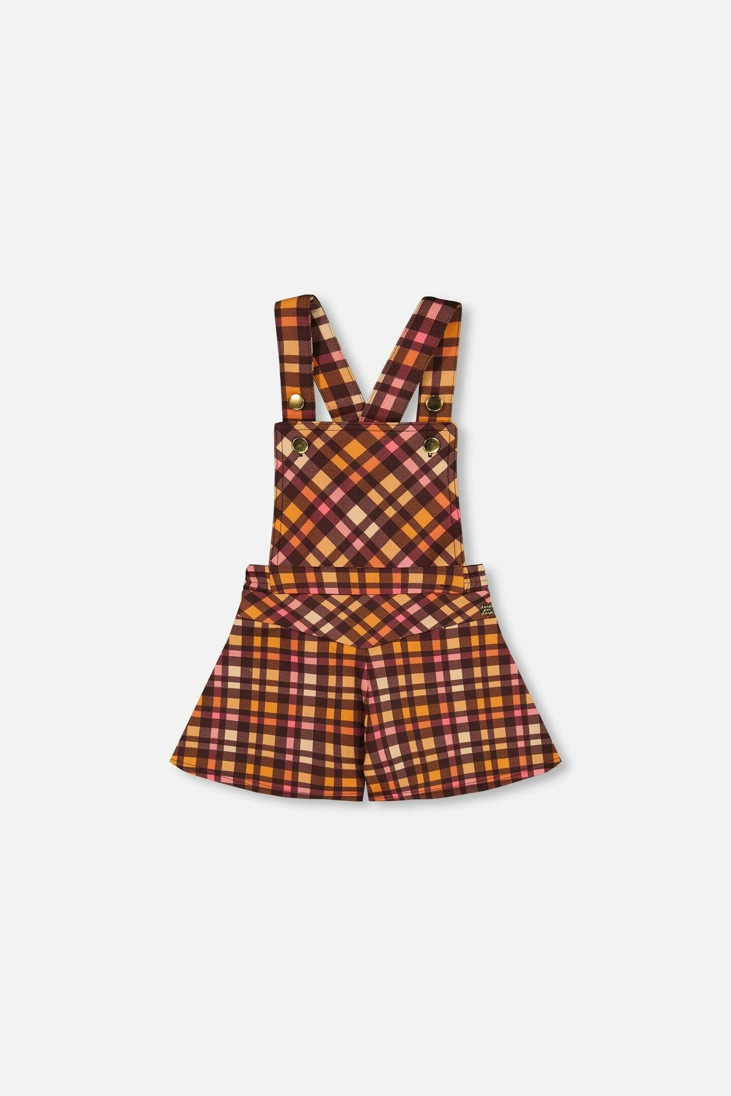 Milano Checketed Sleeveless Shortall