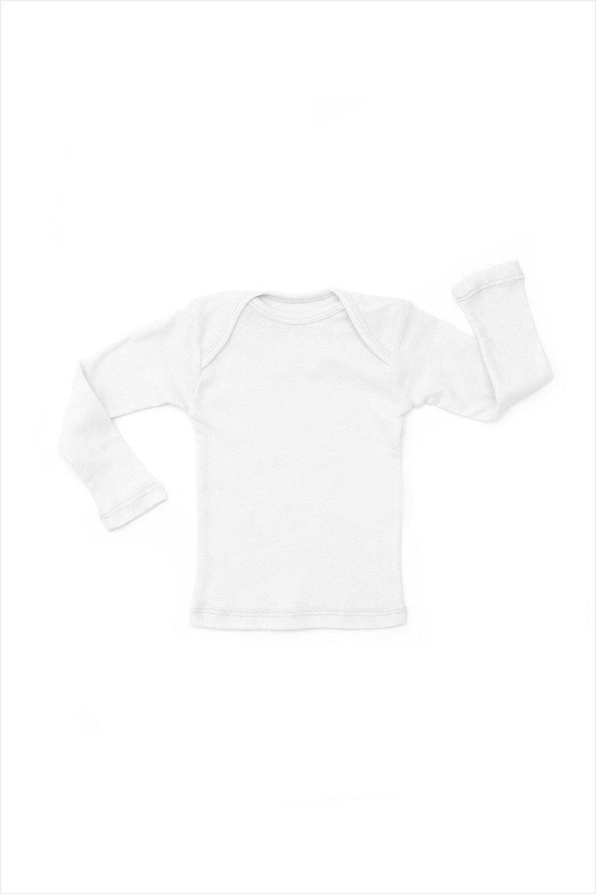 Lap Shoulder Tee Long Sleeve White