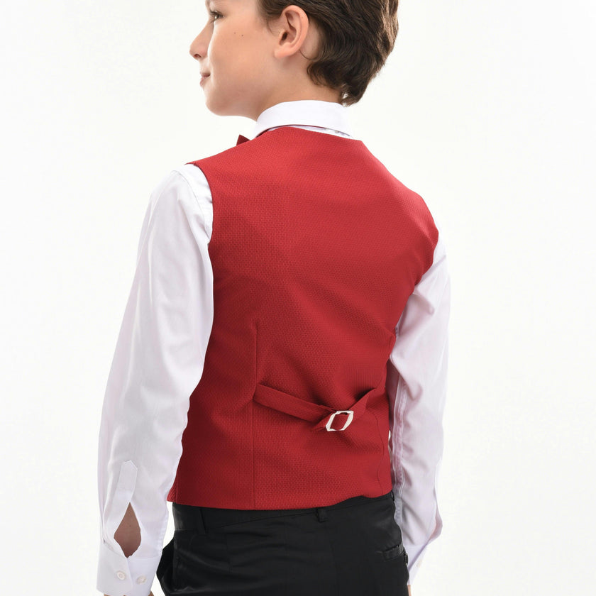 Red Lachlan Vest Outfit Set
