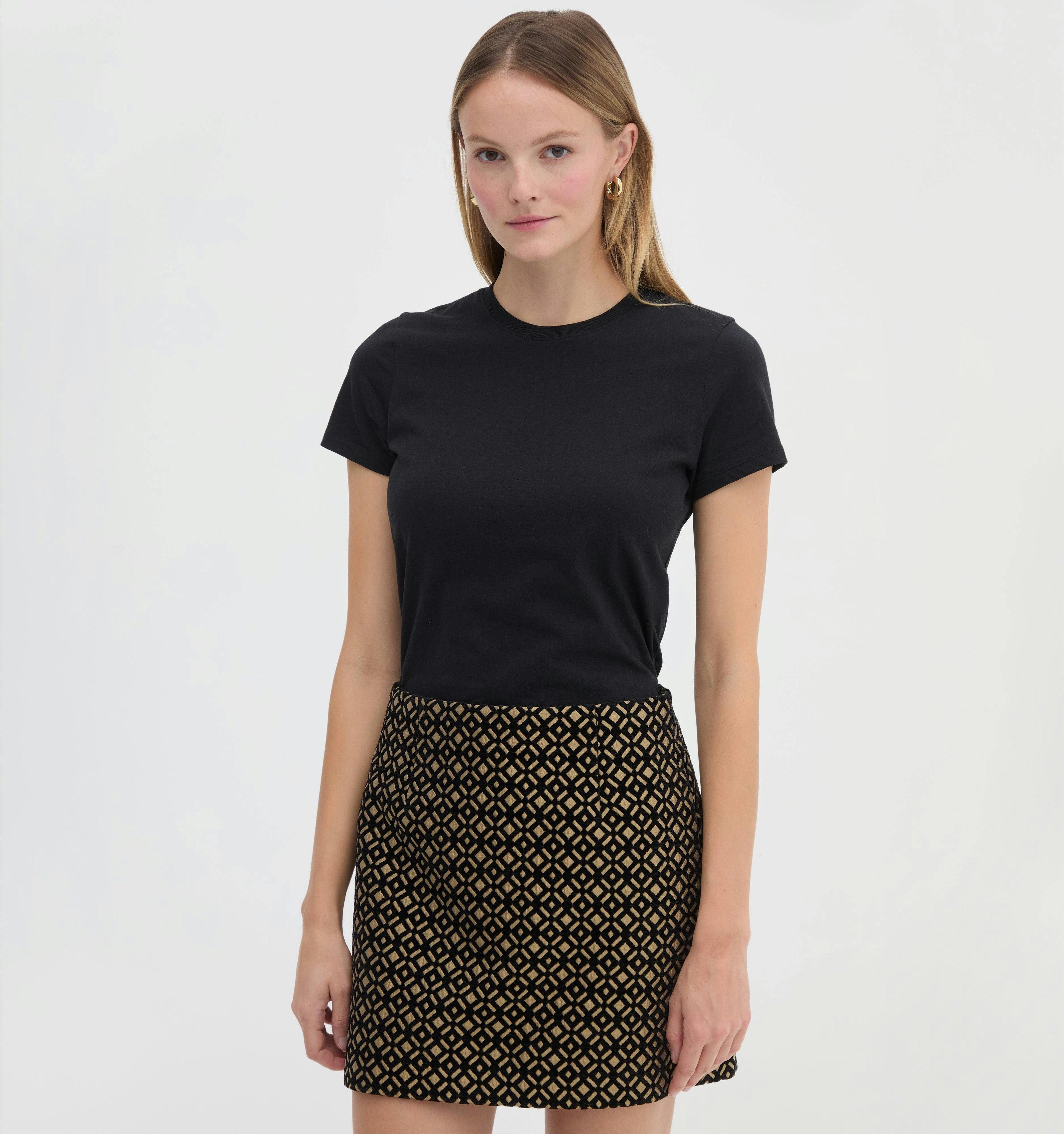 The Hallie Skirt - Byzantine Brocade, Black/Gold