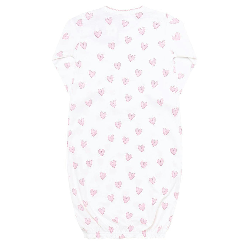 Pink Heart Print Gown