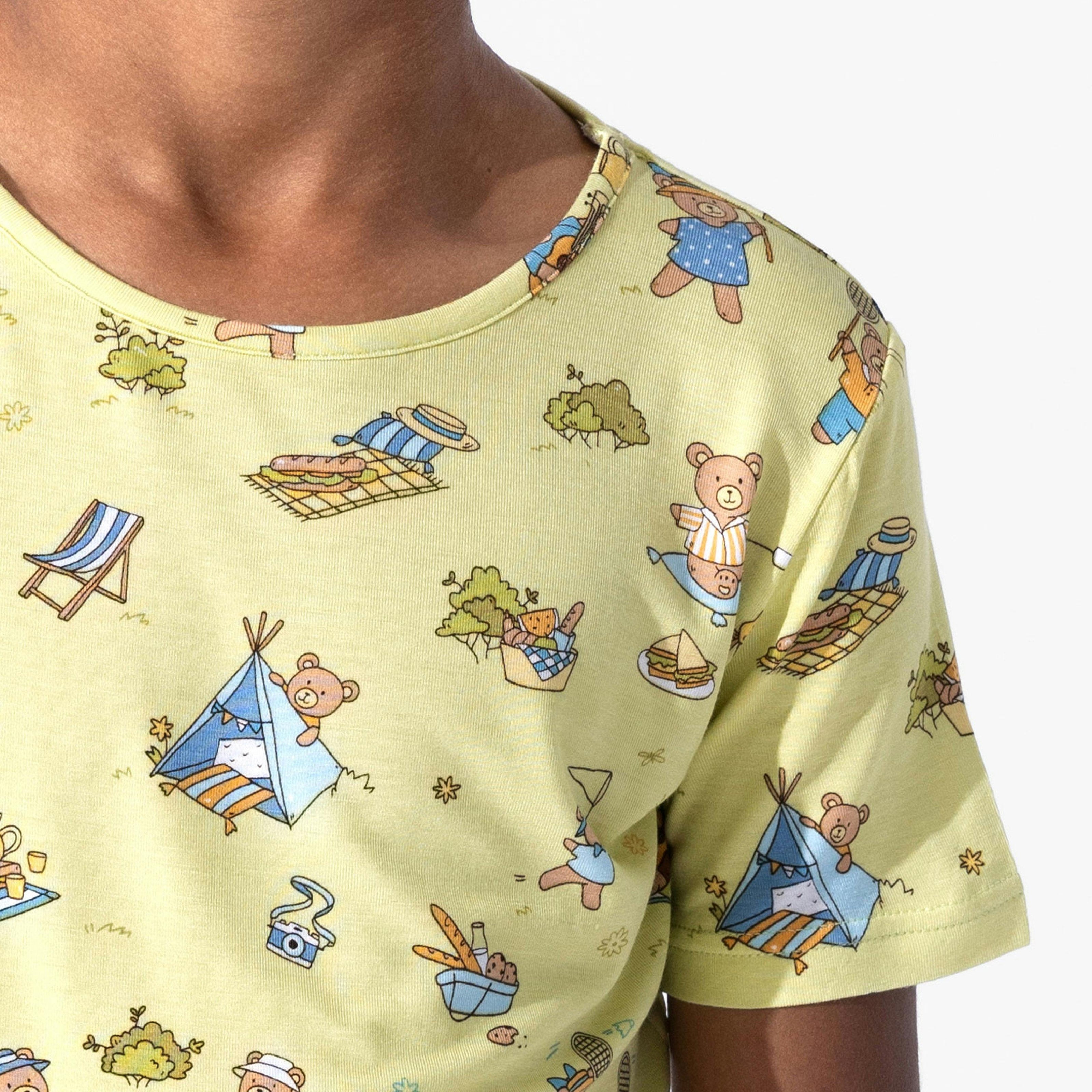 Teddy Picnic Kids Pajama Short Set