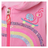 Pink Rainbow Zip Up Hoodie