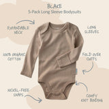 BLAKE 5-Pack Long Sleeve Bodysuit