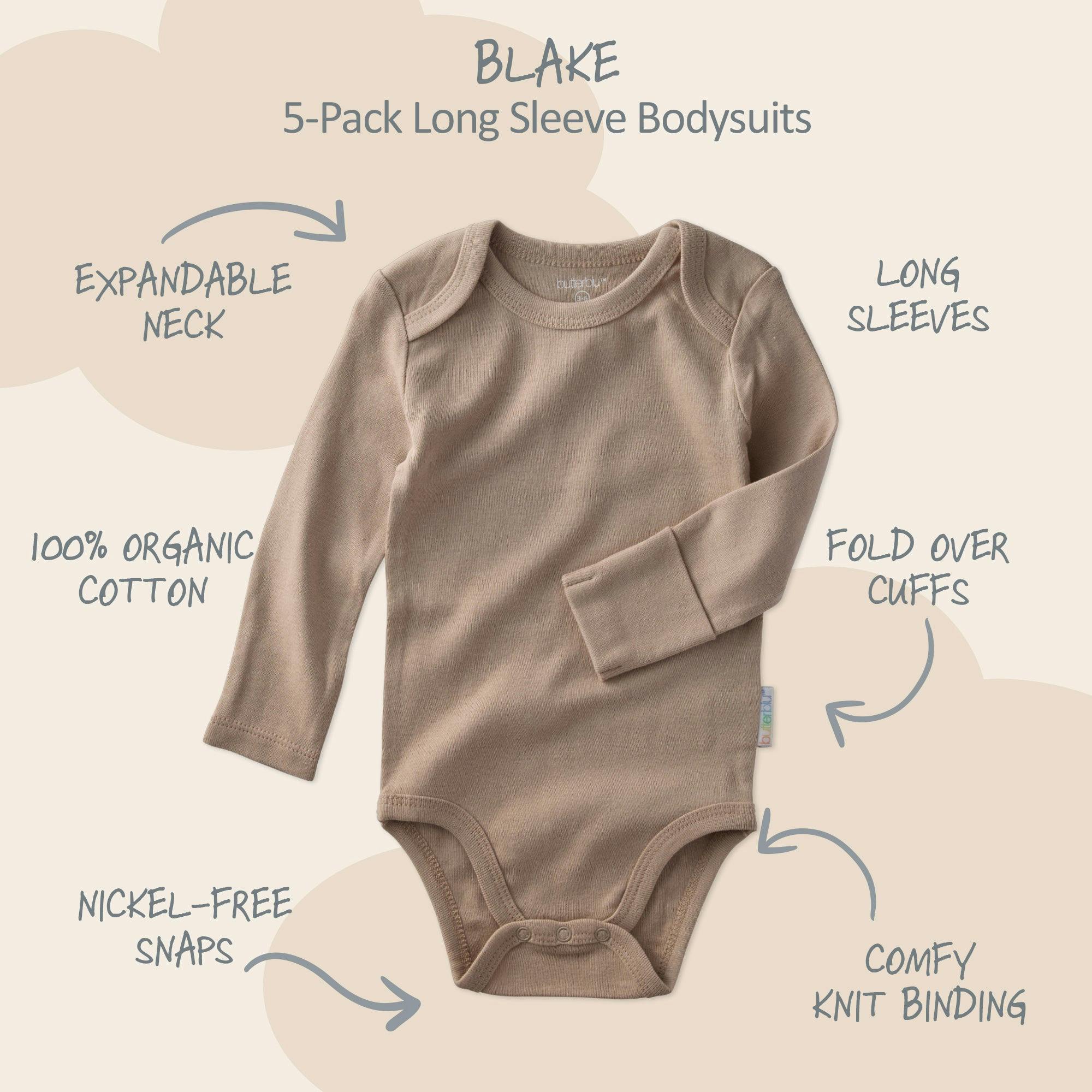BLAKE 5-Pack Long Sleeve Bodysuit
