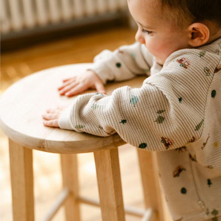 Organic Cotton Waffle Long Sleeve Tee