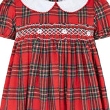 Lottie Hand Smocked Plaid Dress