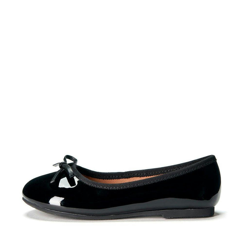 Fannie Glossy Leather Sweet Bow Ballet Flats