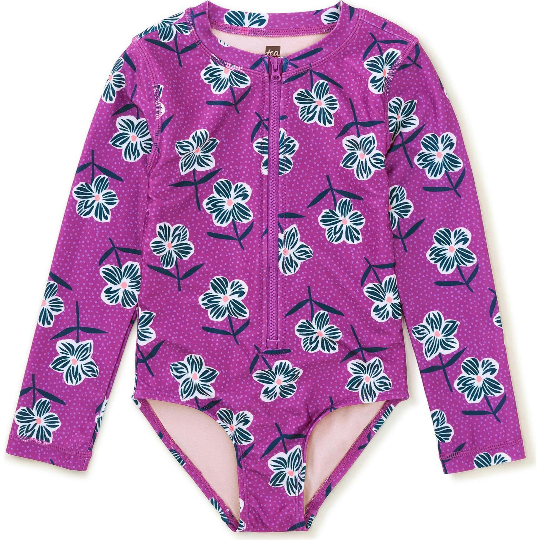 Long Sleeve One-Piece Swimsuit, Multi