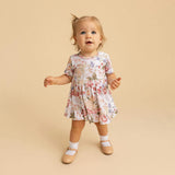 Kristiana Ruffled Twirl Bodysuit Dress