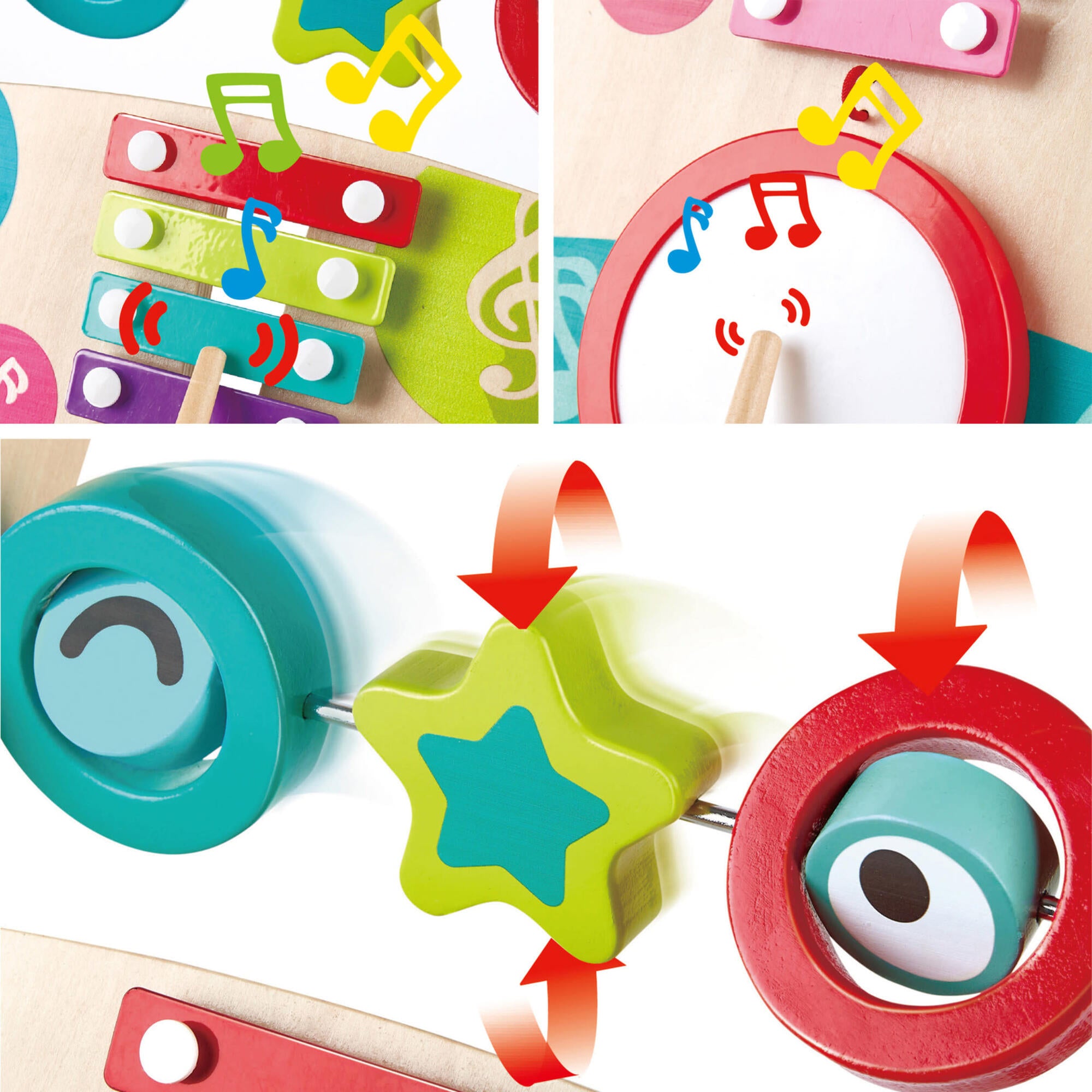 My First Musical Walker Wooden Push & Pull Learning Toy