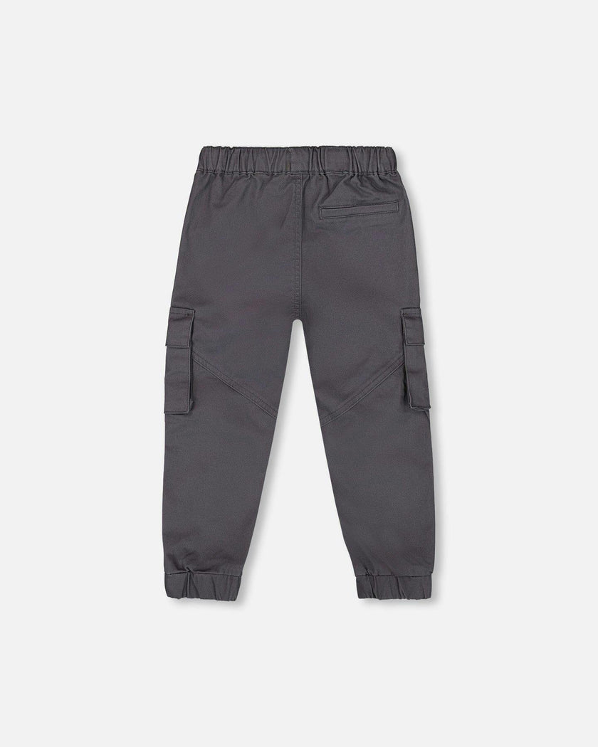 Twill Jogger Cargo Pants Dark Gray