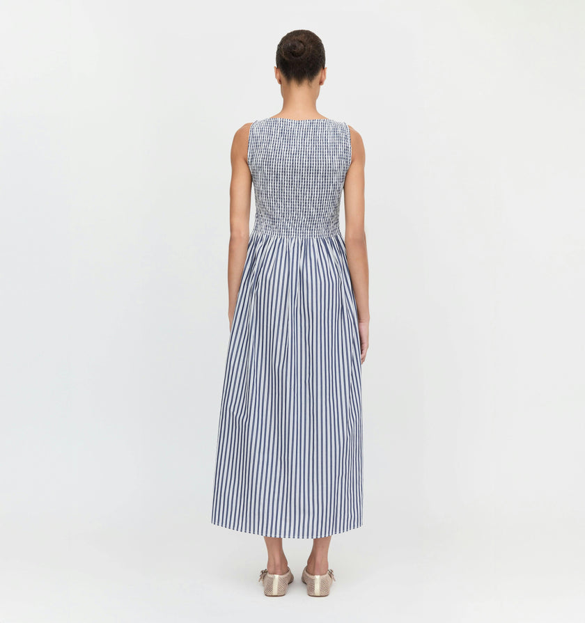 The Cosima Nap Dress - Navy Stripe