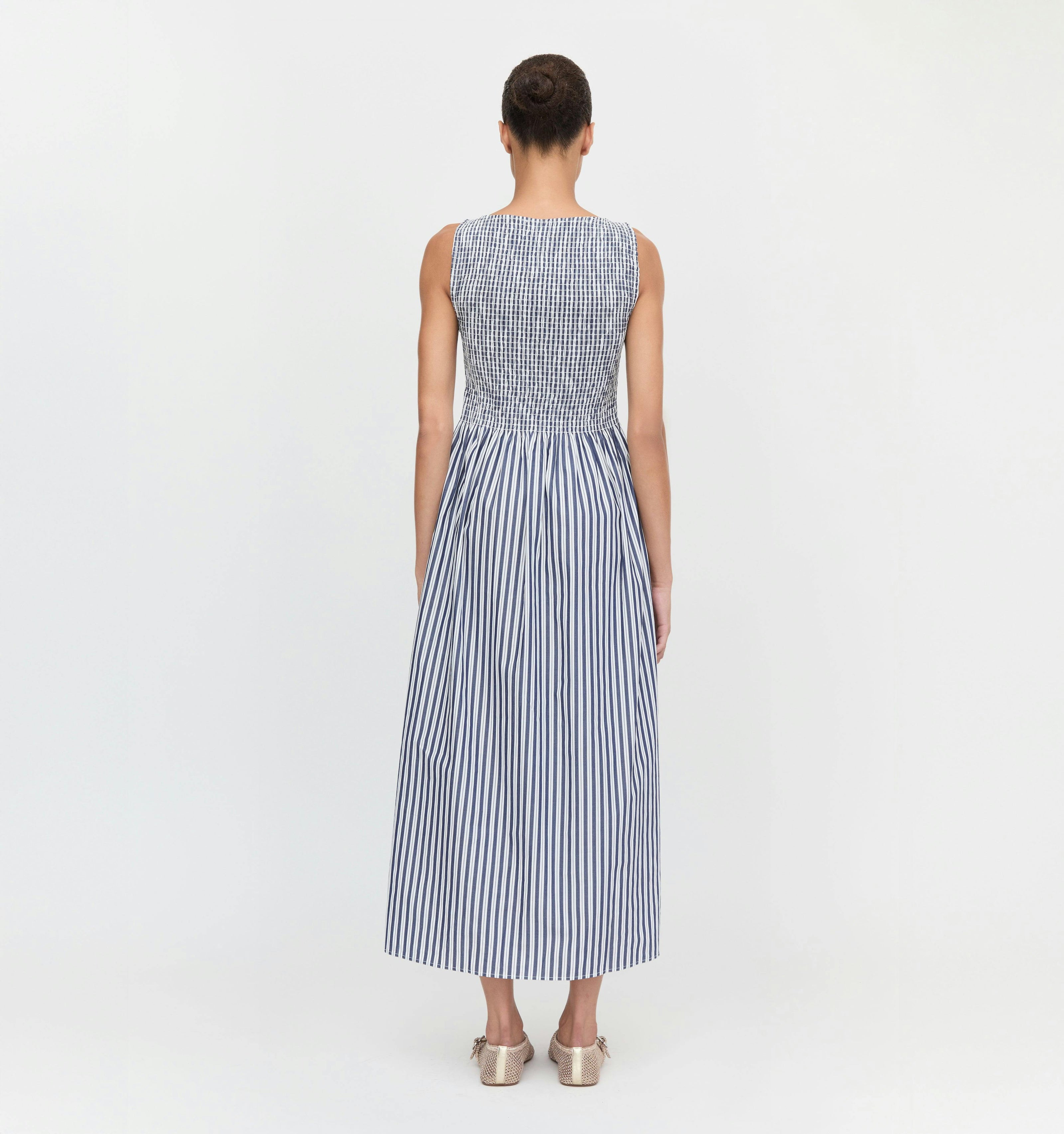 The Cosima Nap Dress - Navy Stripe